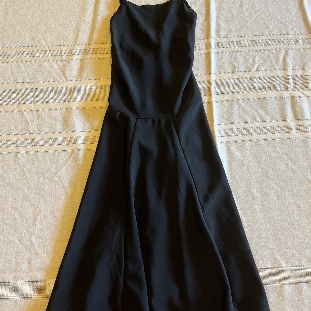 Brandy Melville Black A-line Pleated Dress